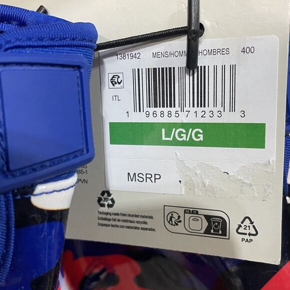 Under Armour F9 Nitro Gluegrip LIMITED EDITION Men’s Large Football Gloves Blue - Picture 3 of 5